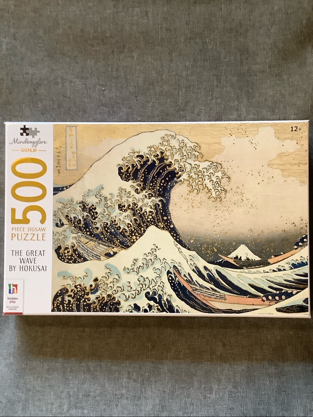 🧩 Mindbogglers GOLD 500-Piece Jigsaw Puzzle – The Great Wave by Hokusai